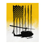 "Huey with Flag" Throw Blanket